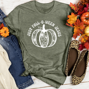 Fall-o-ween Jesus Halloween Heathered Tee