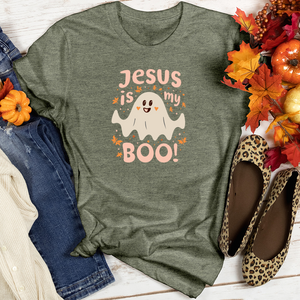 Jesus is boo Heathered Tee