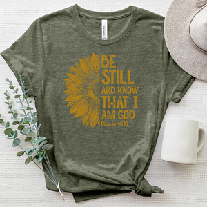 Be Still and Know Sunflower Heathered Tee