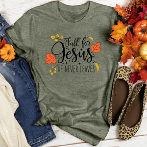 Fall For Jesus Autumn Blessings Heathered Tee