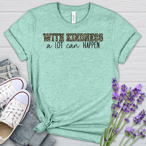 With Kindness Leopard Heathered Tee