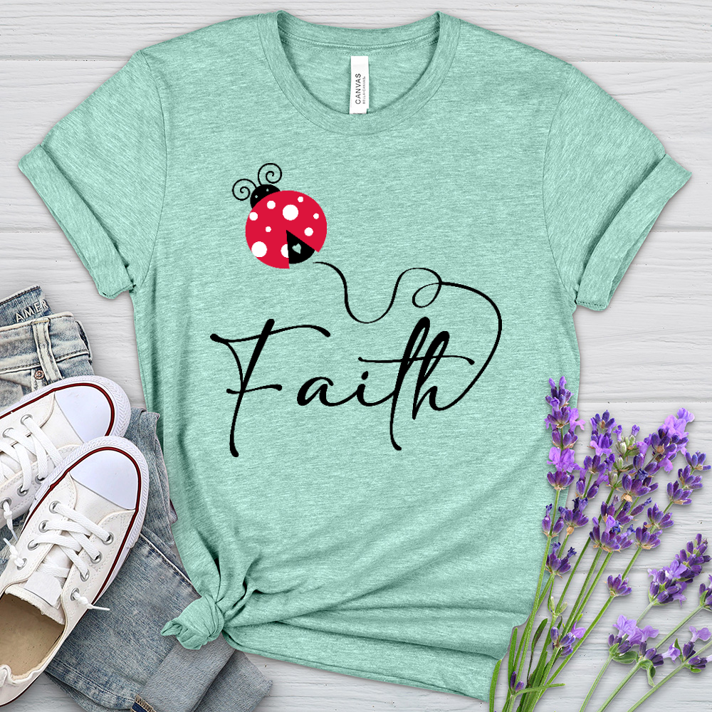 Faith Ladybug Heathered Tee