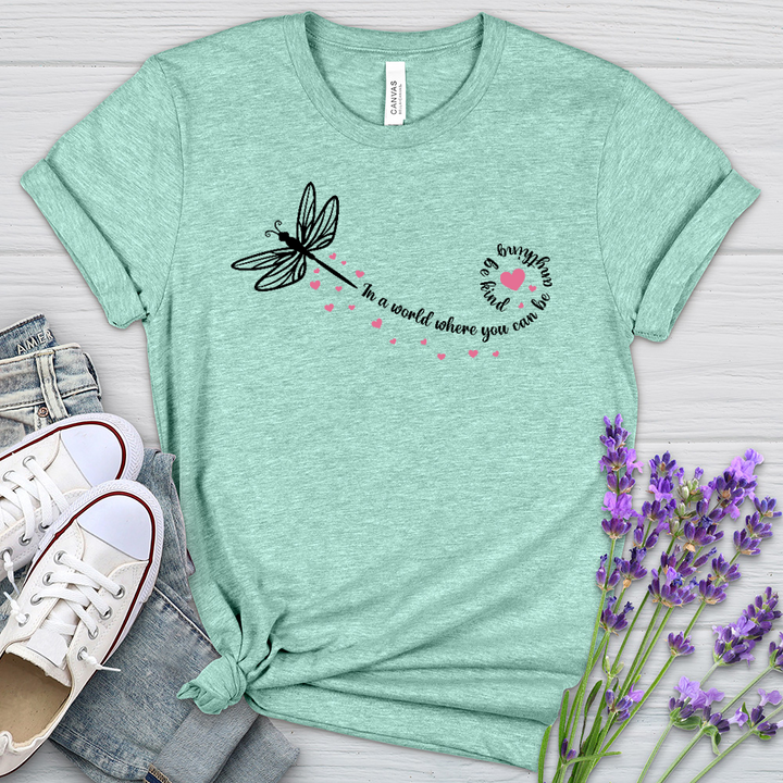 Be Kind Dragonfly Heathered Tee