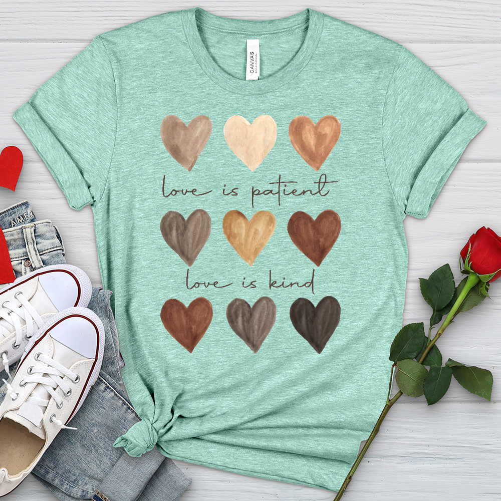 Watercolor Hearts Heathered Tee