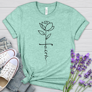 Faith Flower Stem Heathered Tee