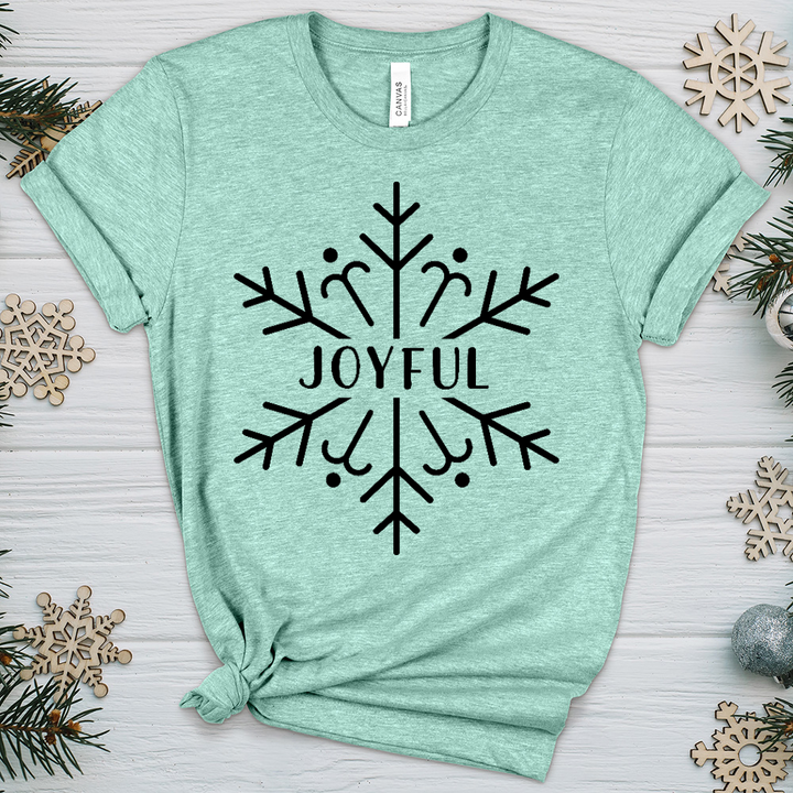 Joyful Snowflake Heathered Tee