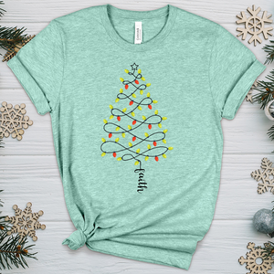 Faith Christmas Lights Heathered Tee