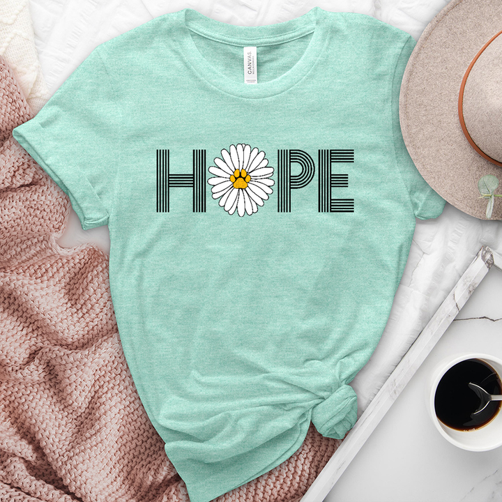 Hope paw print heathered tee