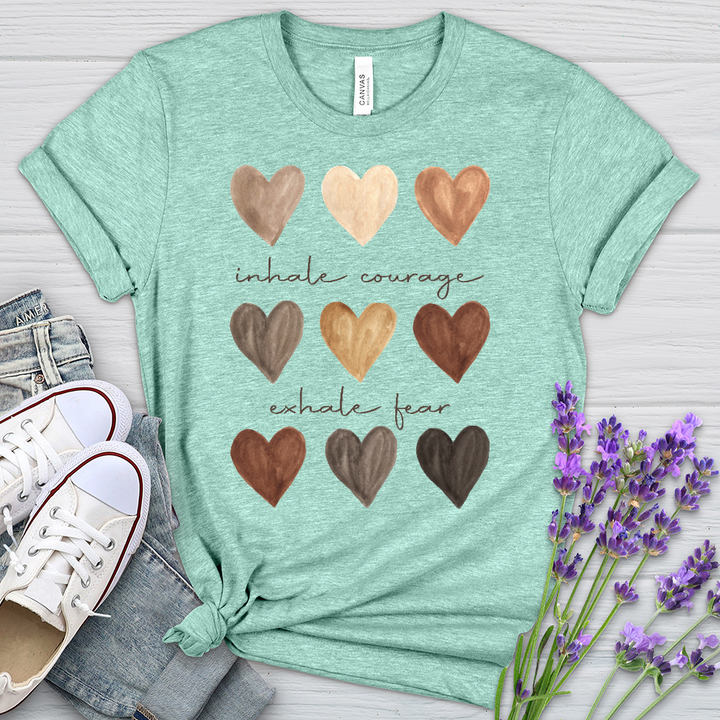 Inhale Courage Heathered Tee