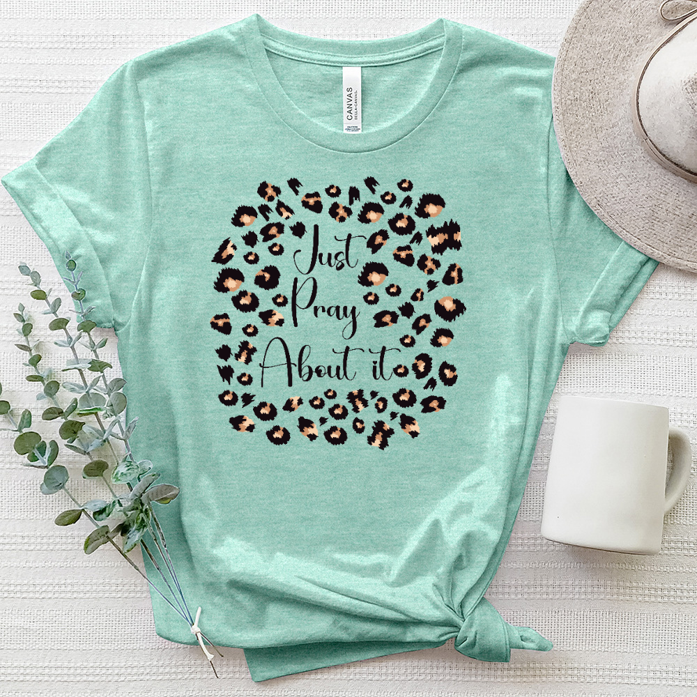 Just Pray about it Leopard Heathered Tee