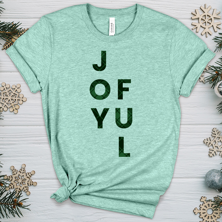 Joyful Christmas Pattern Heathered Tee