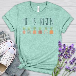 He Is Risen Carrot Patch Heathered Tee