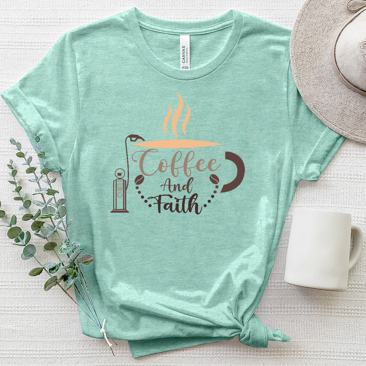 Coffee and Faith Heathered Tee