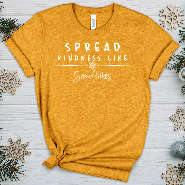 Snowflake Kindness Heathered Tee