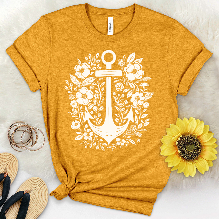 Anchor Flower Heathered Tee