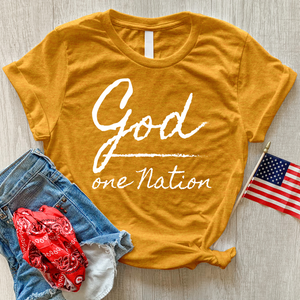 One Nation Under God Heathered Tee