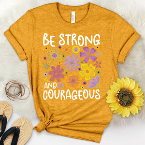 Be Strong Floral Heathered Tee