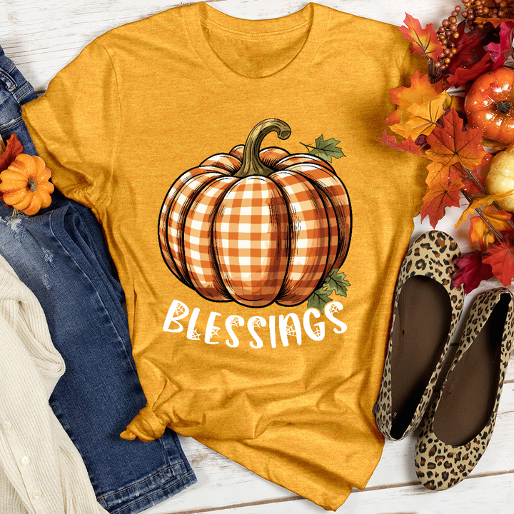 Pumpkin Blessings Heathered Tee