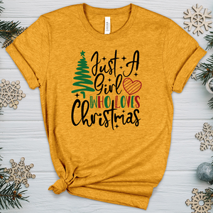 Just A Christmas Girl Heathered Tee