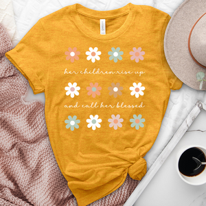 Her Children Boho Flowers Heathered Tee