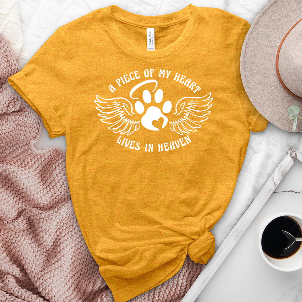 Paw Print Angel Heathered Tee