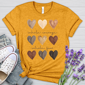 Inhale Courage Heathered Tee