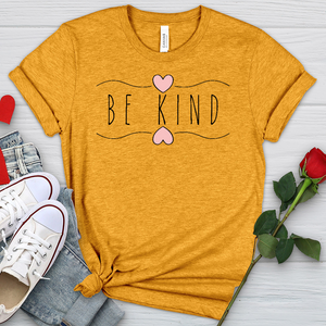 Be Kind Wavy Hearts Heathered Tee