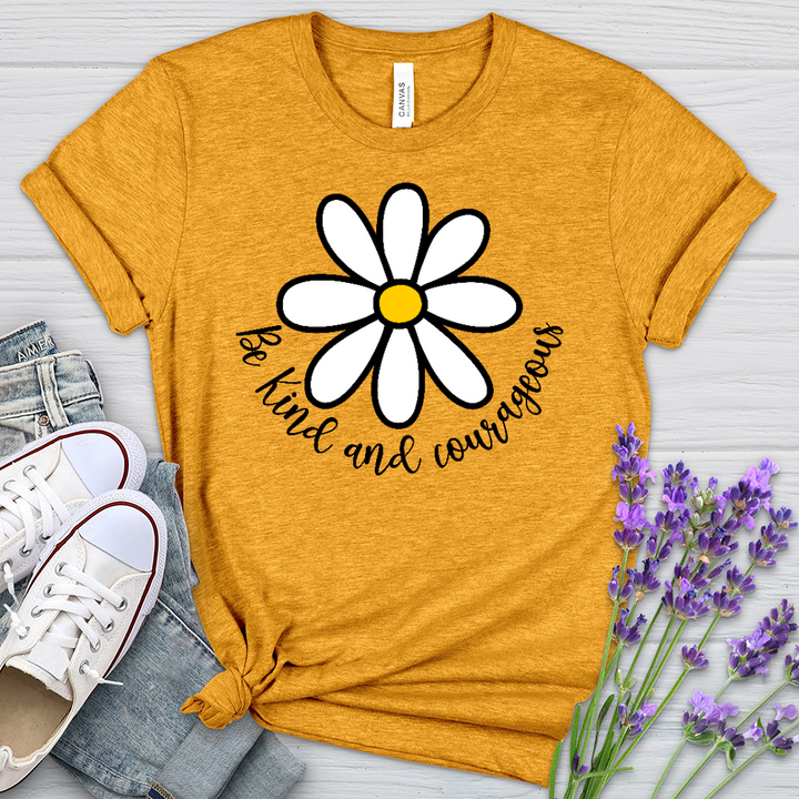 Be Kind and Courageous Heathered Tee