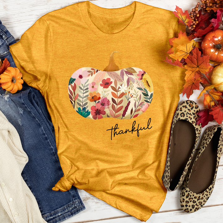 Thankful Garden Pumpkin Heathered Tee