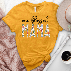 One Blessed Mama Heathered Tee