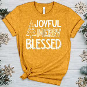 Joyful Merry Blessed Heathered Tee