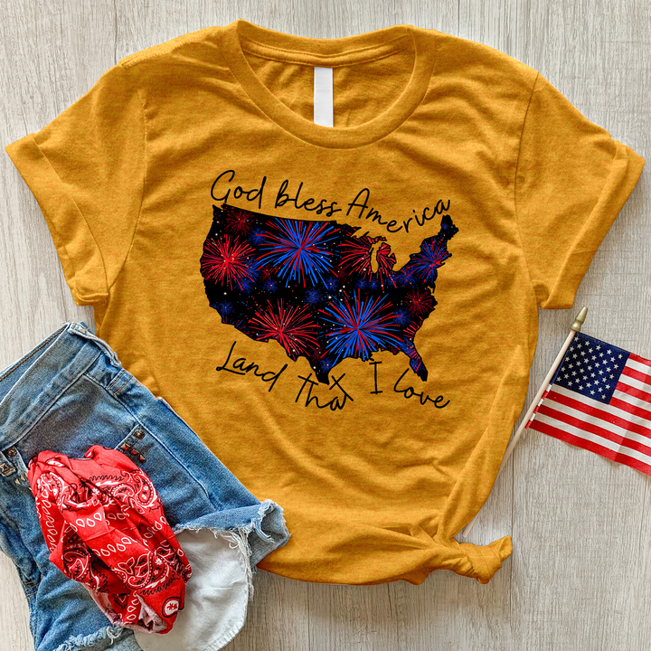 Land That I Love Fireworks Heathered Tee