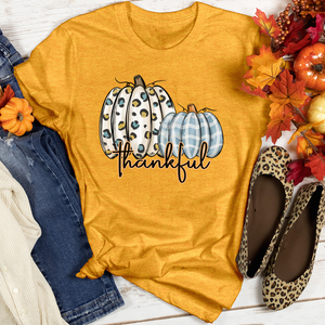 Thankful Watercolor Spots Heathered Tee