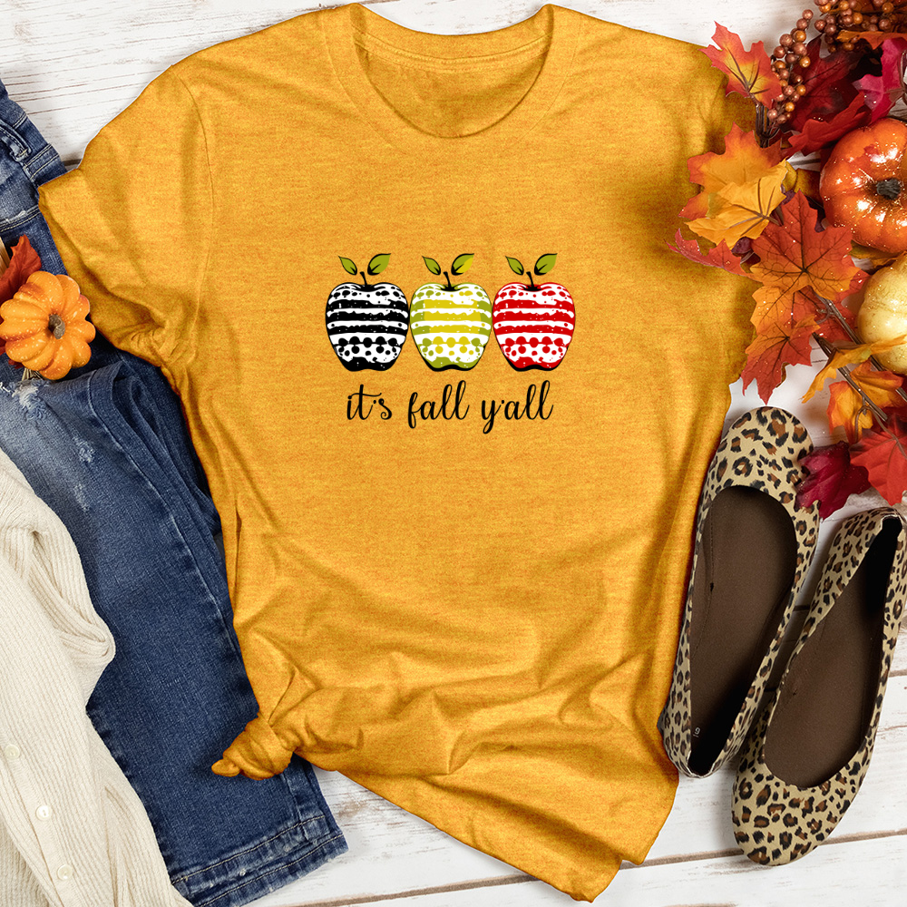 Vintage Apple Festival Polka Dot Trio Heathered Tee