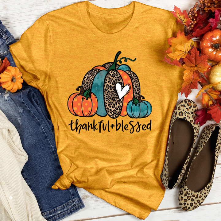 Leopard Pumpkin Heathered Tee