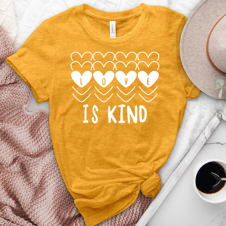 Love Is Kind Hearts Heathered Tee