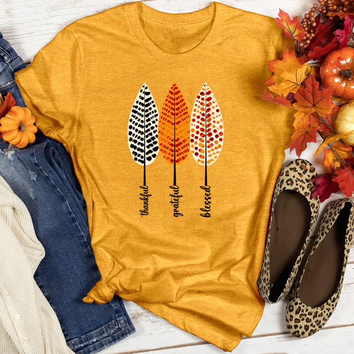 TGB Autumn Leaf Trio Heathered Tee