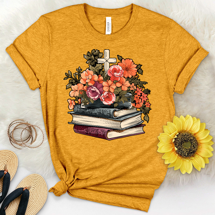 Books & Faith Heathered Tee