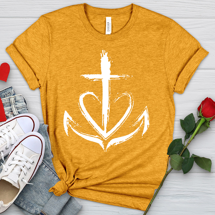 Faith Is The Anchor Heathered Tee