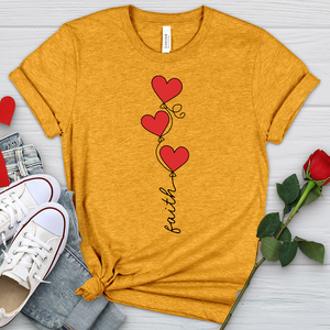 Faith Heart Balloons Heathered Tee