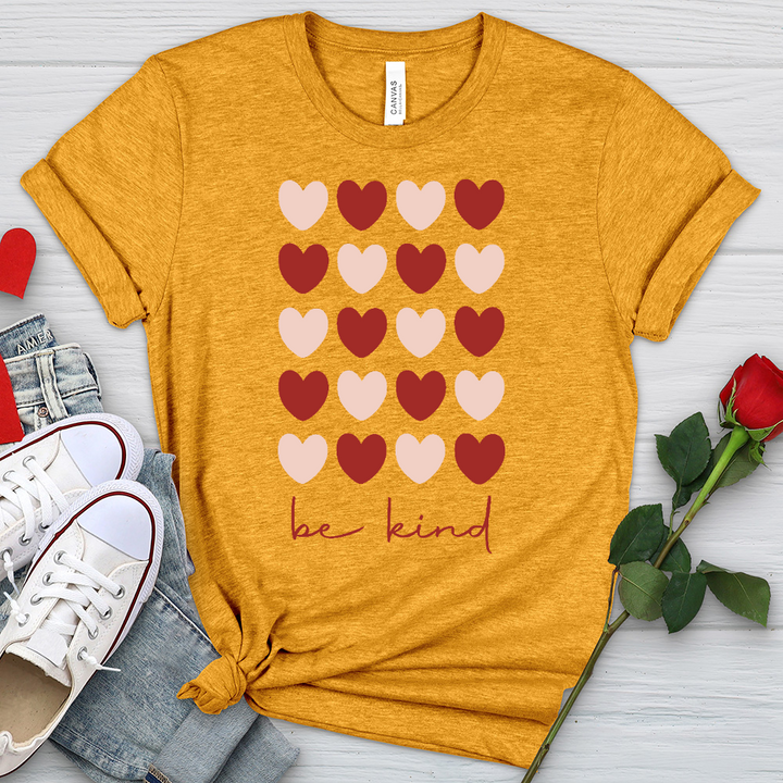 Be Kind Heart Heathered Tee