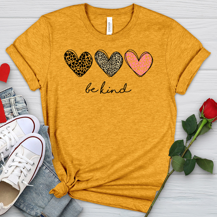 Be Kind Heart Patterns Heathered Tee