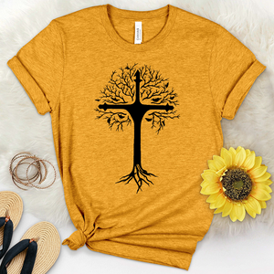 Cross Tree Heathered Tee