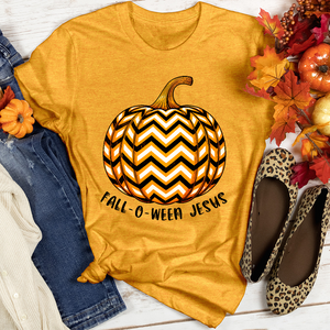 Fall-o-ween Jesus Pumpkin Heathered Tee