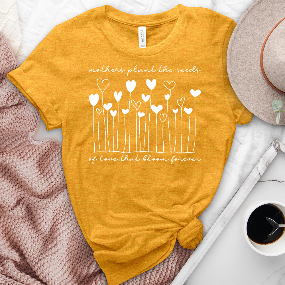 Mothers Plant Hearts Heathered Tee