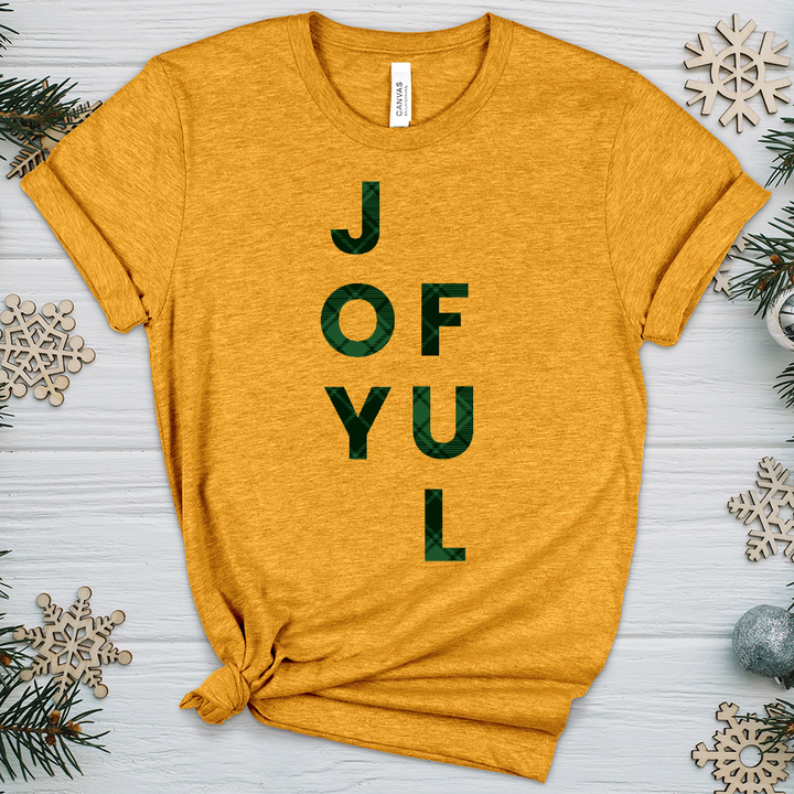 Joyful Christmas Pattern Heathered Tee