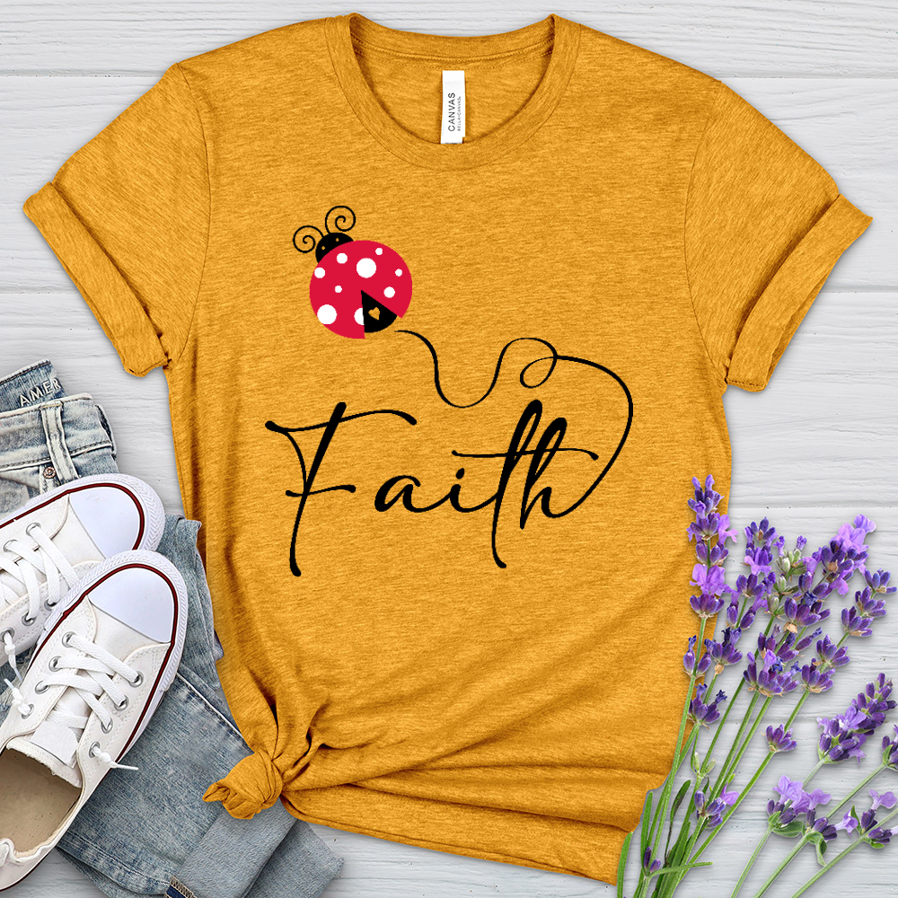 Faith Ladybug Heathered Tee