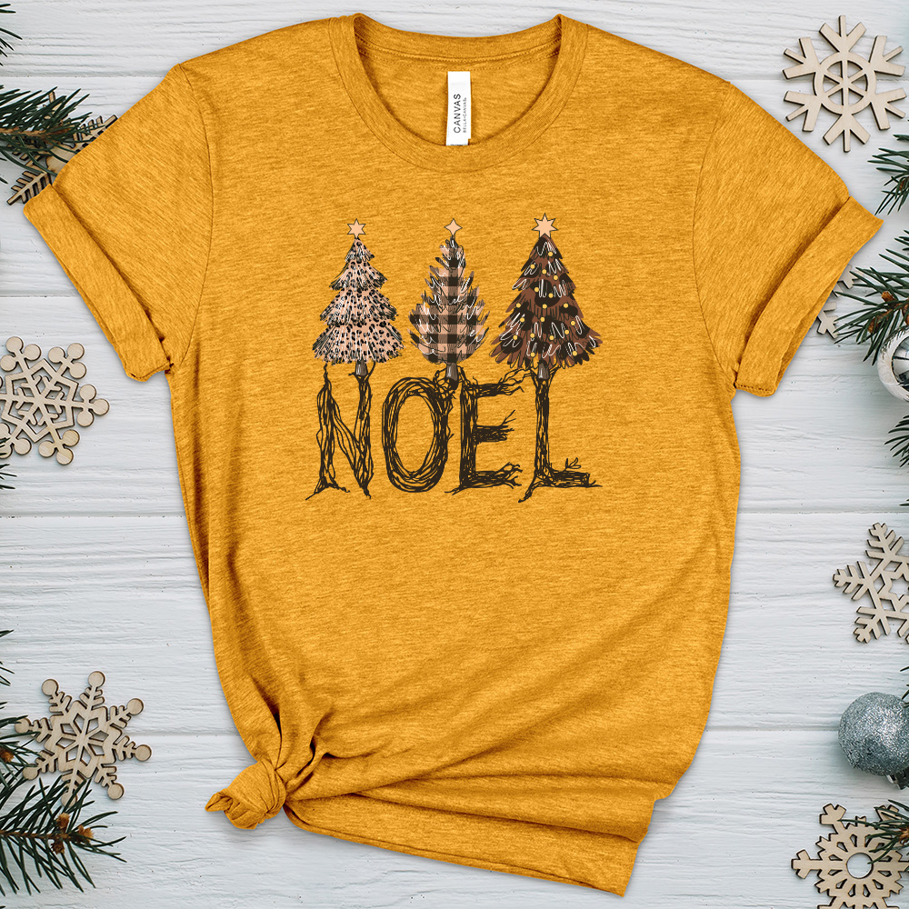 Noel Christmas Tree Heathered Tee