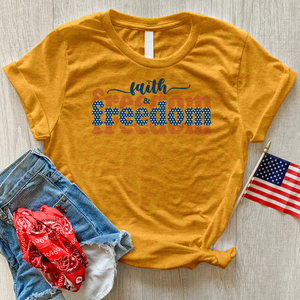 Faith & Freedom Heathered Tee