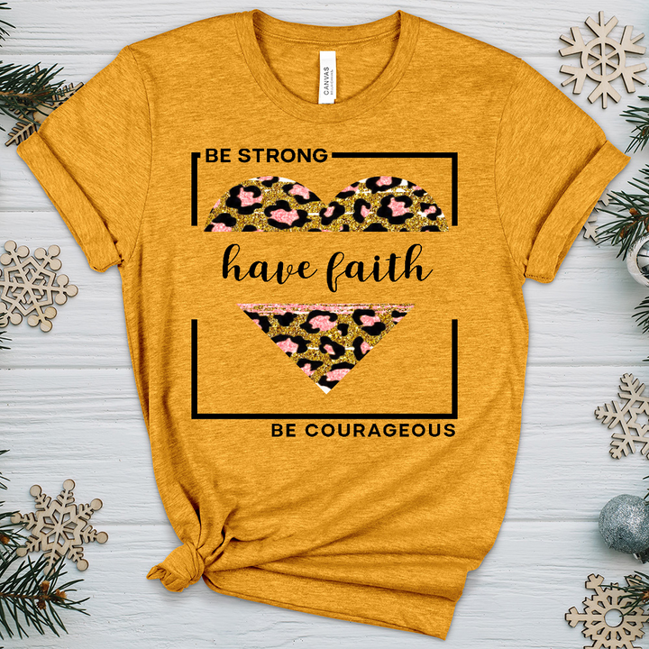 Be Strong Have Faith V6 Heathered Tee